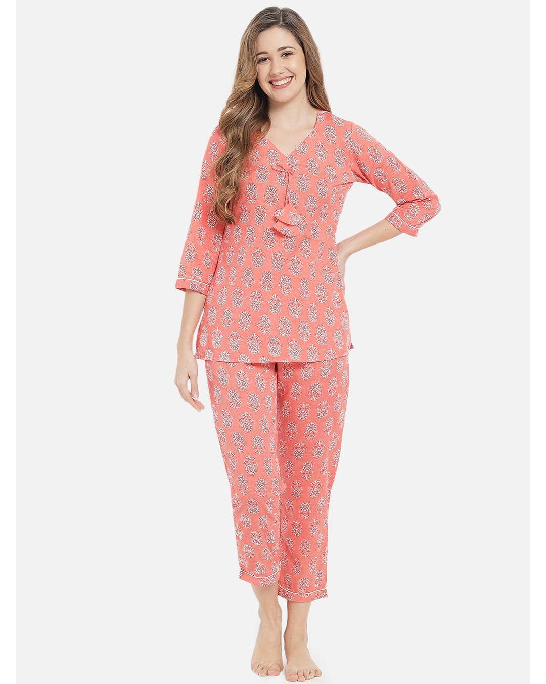 Cotton Floral Pyjamas Set