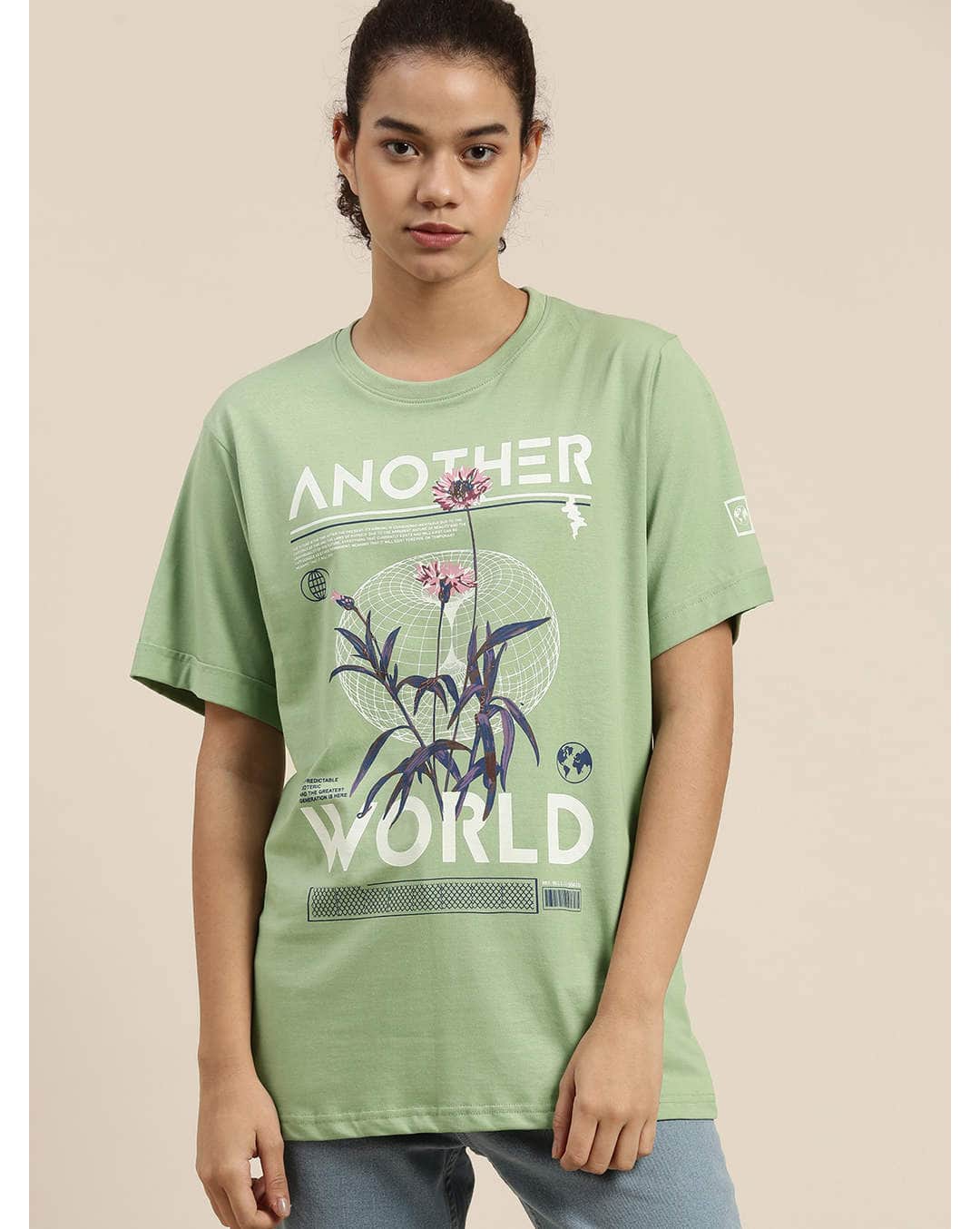 Cotton Typographic Crew-Neck T-shirt