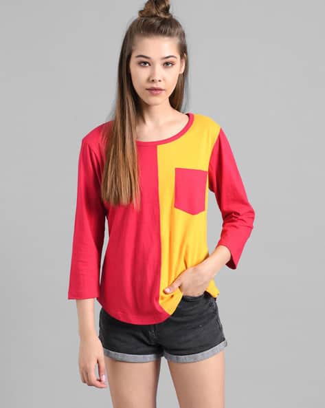 Colourblock Round-Neck T-shirt