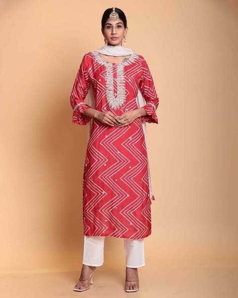 Striped A-line Kurta